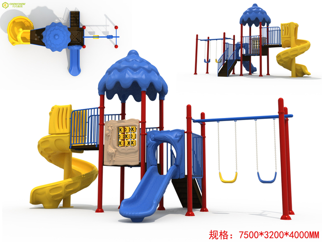 Factory Price Backyard Kindergarten Play Set Equipment Kids Outdoor Playground Slide Swing Set