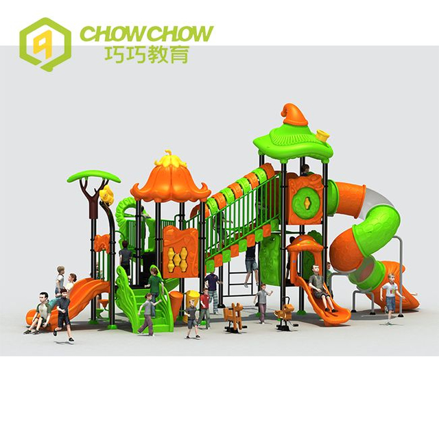 Kids Big Greem Orange Large Outdoor Playground Equipment for Sale