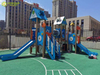 Qiaoqiao commercial amusement park Gym facilities outdoor PE board plastic playground slide toys equipment for children play set