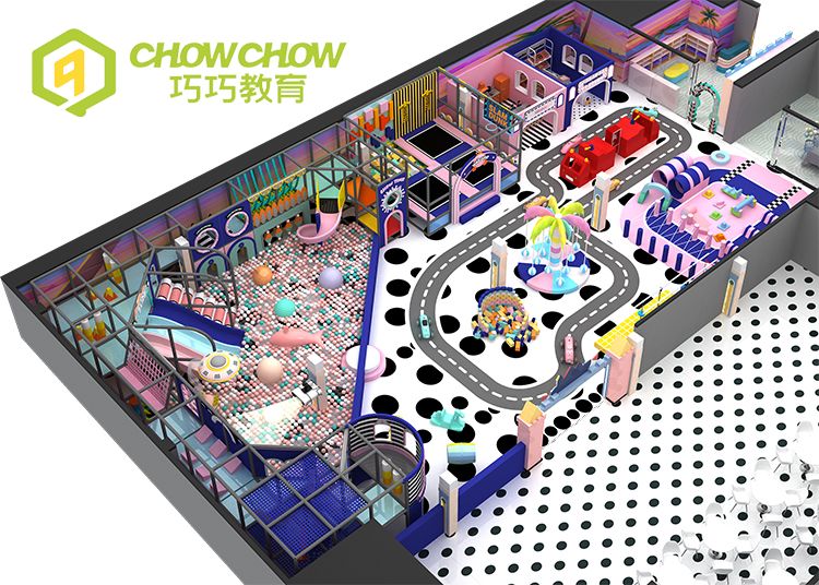 QiaoQiao Kids Indoor Play Factory Naughty Castle Indoor Toddler Playground With Slide and ball pit Soft Play sets for sale