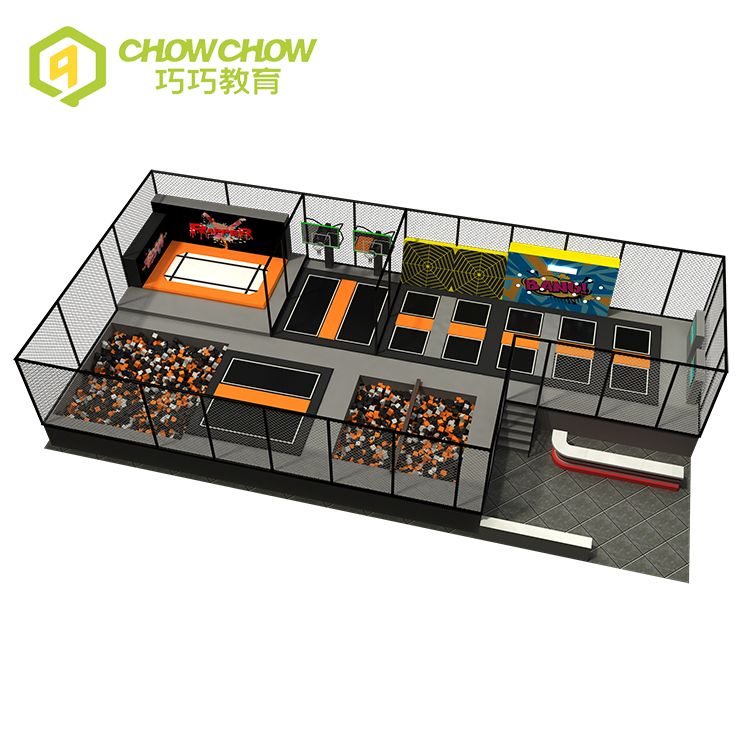 QiaoqiaoCustomized Amusement Commercial Kids and Adult Indoor and Outdoor Jumping Trampoline Park for Sale