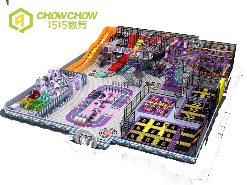 QiaoQiao 2024 Large Maze Play land Soft Adventure park rope course Kids Play Center Children Indoor Playground equipment Mall