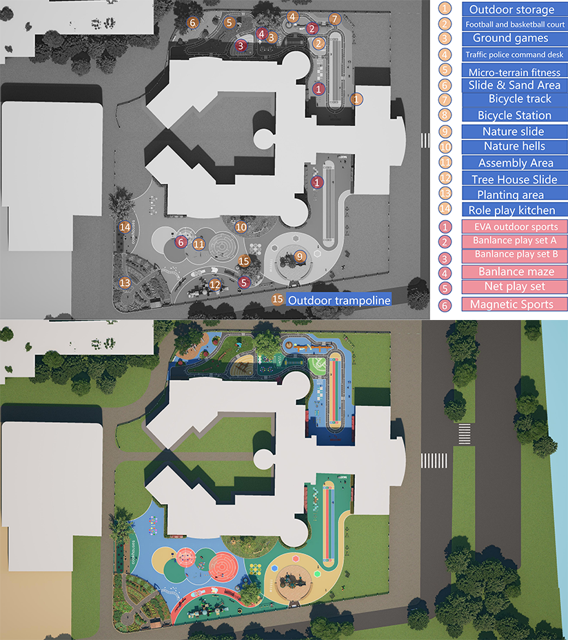 customized outdoor playground factory