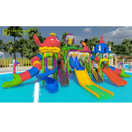 children water park equipments outdoor playground plastic slide water Kids slide for children