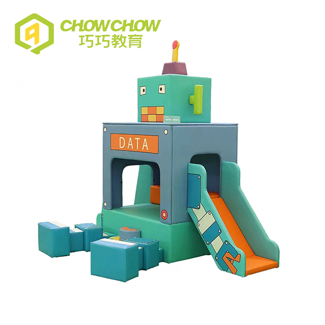 Qiao Qiao boy robot slide toy Soft play climbers playground equipment indoor climb sets for kids