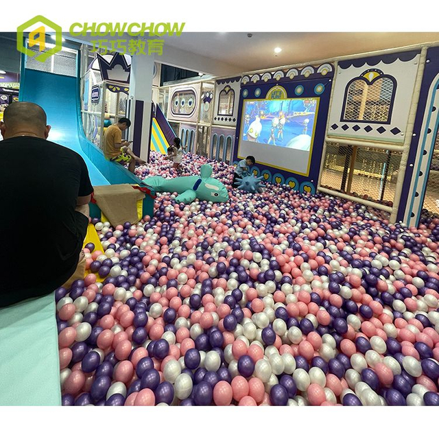 QiaoQiao commercial playground business design with slide in ball pit and zip-line games kids indoor adventure park equipment