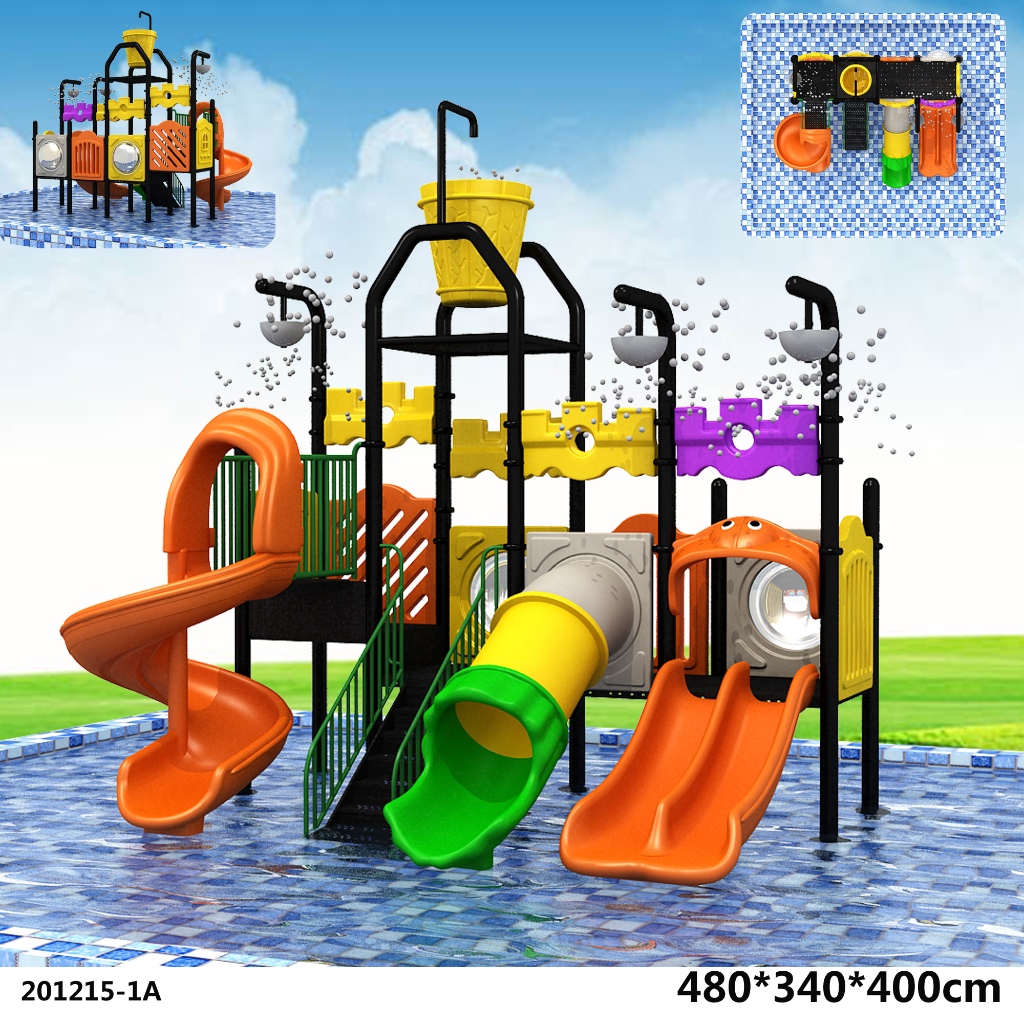 What are four things to consider when planning an outdoor water playground