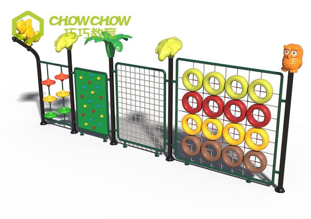 QiaoQiao children Physical Fitness outdoor climb training play set playground equipment outdoor climbing wall for school kids