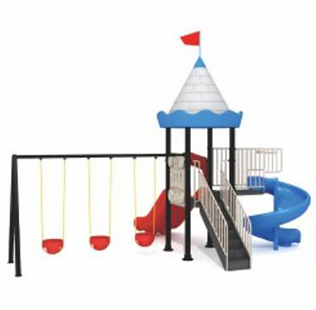 outdoor playhouse with slide2