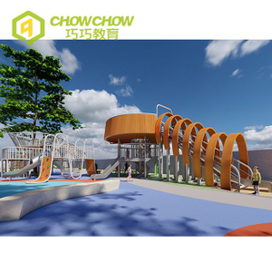QiaoQiao theme design park outdoor playground children projects large children amusement park outdoor playground equipment with climbing/swing/slide