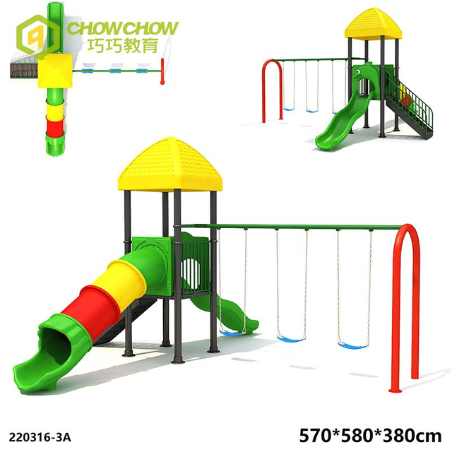 Factory Commercial Plastic Kids play game Outdoor Sports Activity Field Playground Equipment Slide Sets