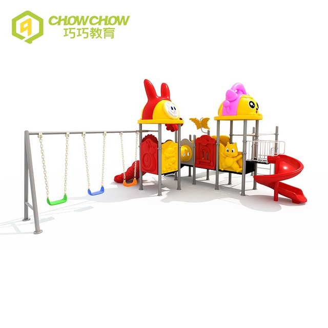 Commercial high quality kids Outdoor Playground Equipment large Plastic Slides