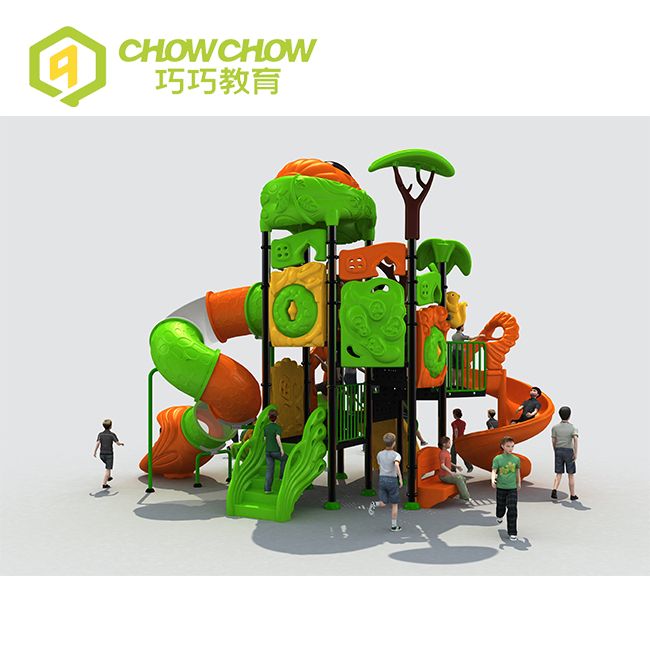 Kids Big Greem Orange Large Outdoor Playground Equipment for Sale