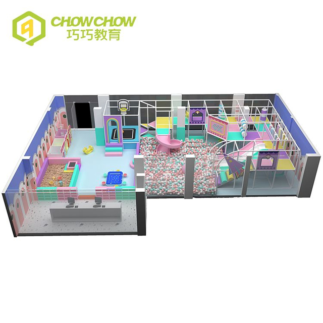 QiaoQiao Candy small Playground Kids commercial Play equipment custom Indoor Playground Area toddler soft playhouse park 
