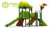 Qiao Qiao High quality school play area children plastic playground equipment kids forest outdoor playground big slide set