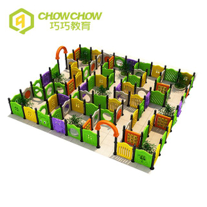 Qiao Qiao Outdoor playing funny games plastic maze customized kids obstacle maze playground equipment kids