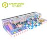 Qiao Qiao Pink Theme Indoor Small Amusement Park Soft Play Equipment For Kids