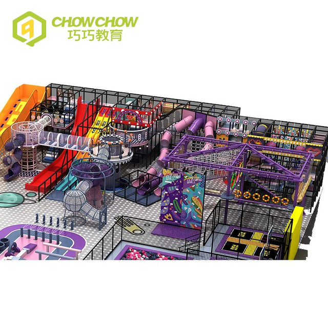 QiaoQiao 2024 Large Maze Play land Soft Adventure park rope course Kids Play Center Children Indoor Playground equipment Mall