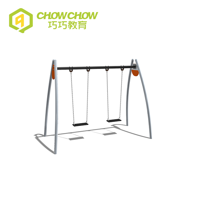 QiaoQiao Kids Relax Outdoor Public Park A type Double Swing Set for Sale