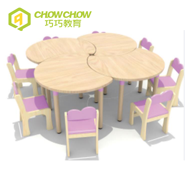 Kindergarten Kids Furniture Wooden Tables Chairs Set