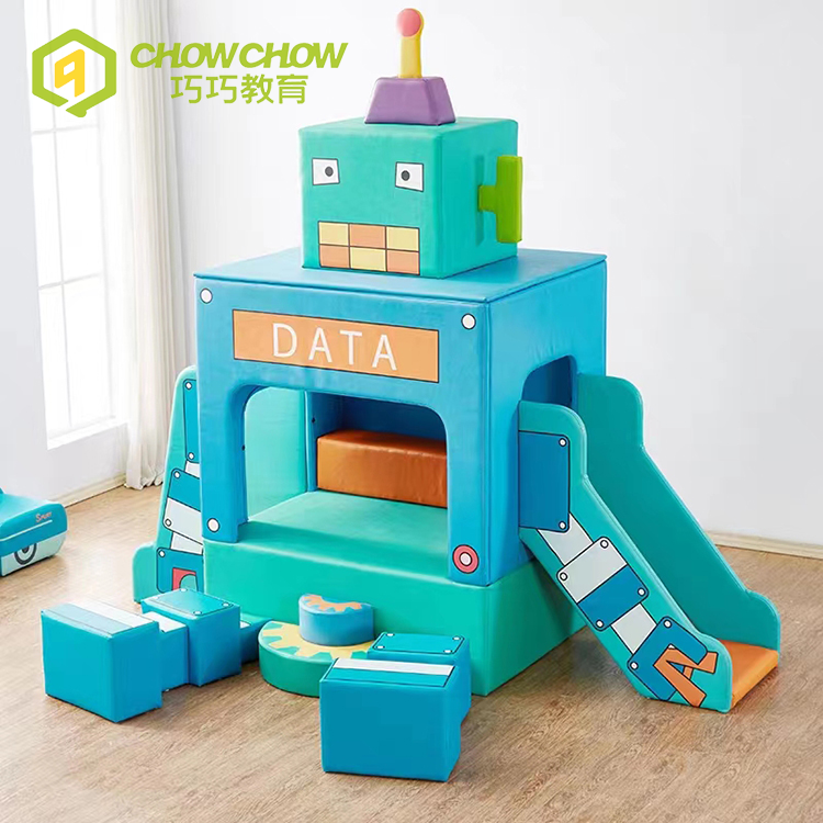 Qiao Qiao boy robot slide toy Soft play climbers playground equipment indoor climb sets for kids