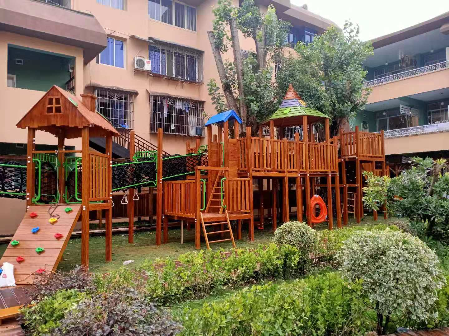 ChowChow outdoor wooden playground for community