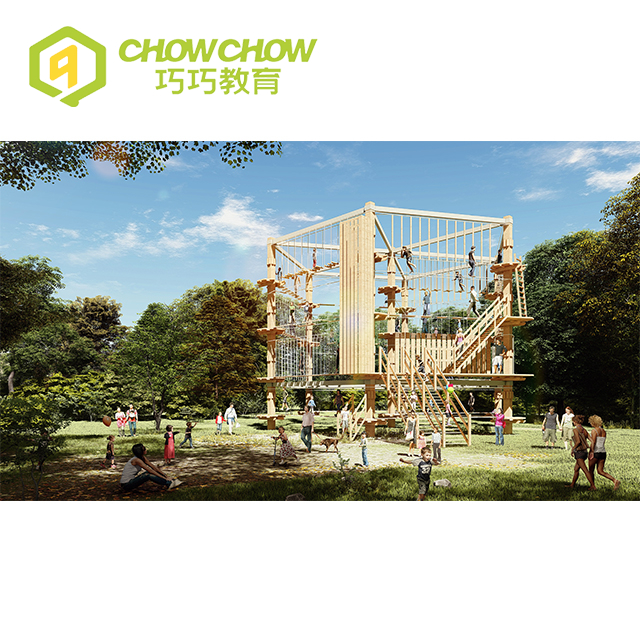 Qiaoqiao Outdoor Playground Challenge Equipment Ropes Course Tree Adventure Park