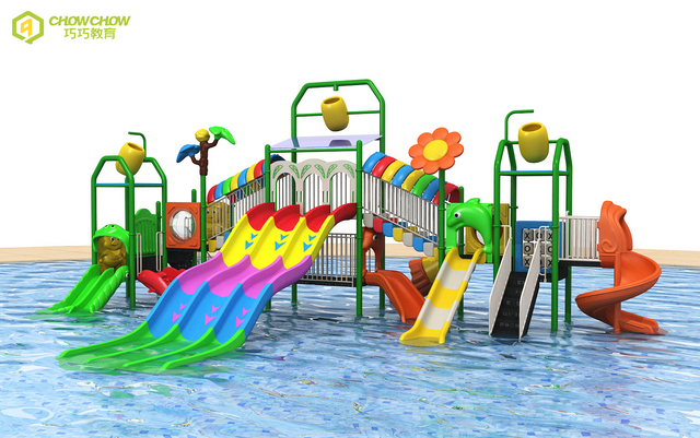 children water park equipments outdoor playground metal tube plastic slide water Kids slide for children