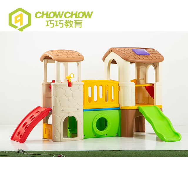 Qiaoqiao Colourful Indoor Kids Plastic Children Play House With Slide