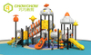 QiaoQiao school large outdoor playground equipment space theme play set with multi slide Amusement Park Kids' Play Structure
