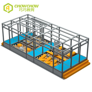QiaoQiao amusement park attractions games obstacle course in playground Custom Commercial Indoor Kids Ninja Warrior equipment