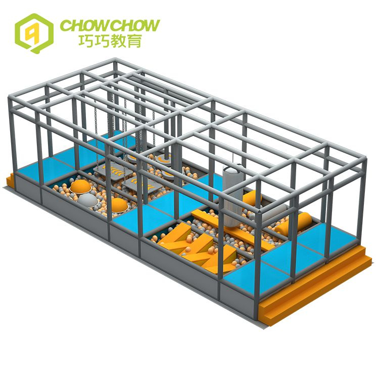 QiaoQiao amusement park attractions games obstacle course in playground Custom Commercial Indoor Kids Ninja Warrior equipment