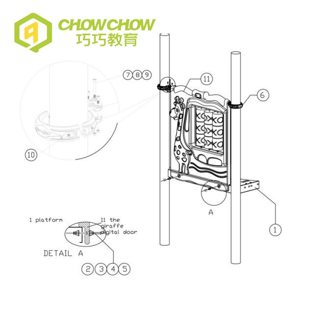 Qiaoqiao High Quality Outdoor Slide Set Outdoor Playground Equipment