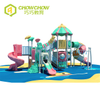 Qiao Qiao Customized Tree House Series Outdoor Kids Baby Slide Plastic Playground Equipment Park for Sale