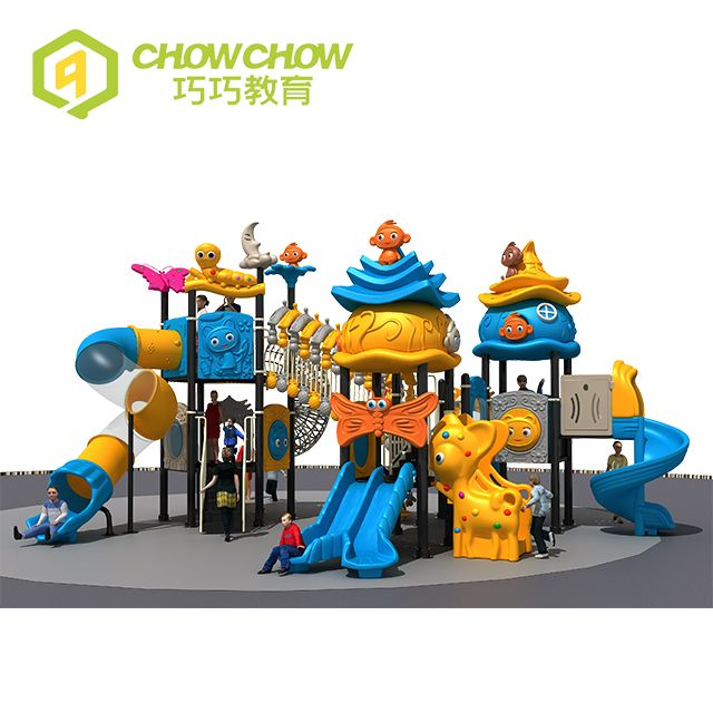 Kids Genie Elf Themed Blue Yellow Large Outdoor Playground Equipment for Sale