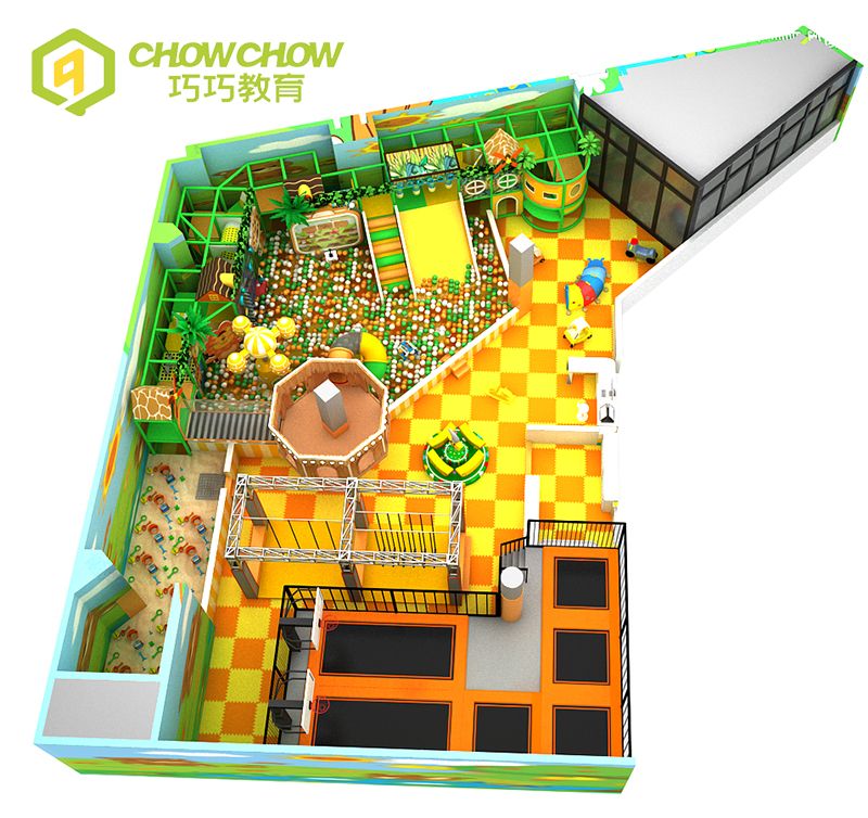 Qiaoqiao Commercial Plastic Amusement Indoor Play Center Kids Indoor Playground Equipment Theme Indoor Maze For Kids