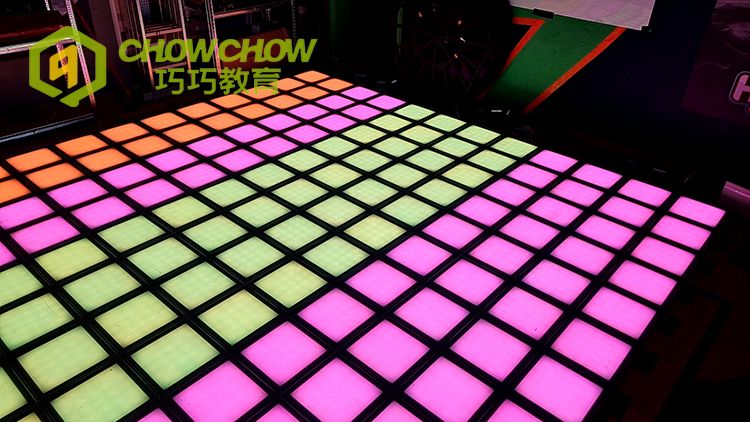 QiaoQiao indoor amusement park playground kids Activate Game Led Floor tile with breakthrough games interactive floor light game