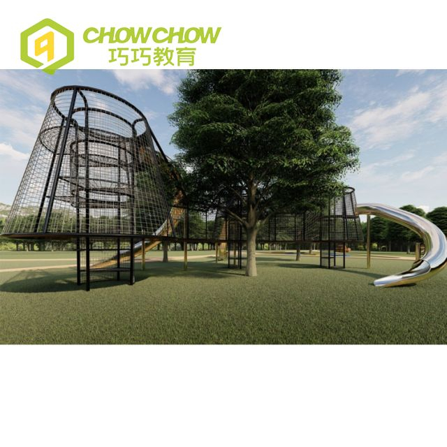 Qiao Qiao Kindergarten Tower Climb Theme Kids Outdoor Playground Equipment Children