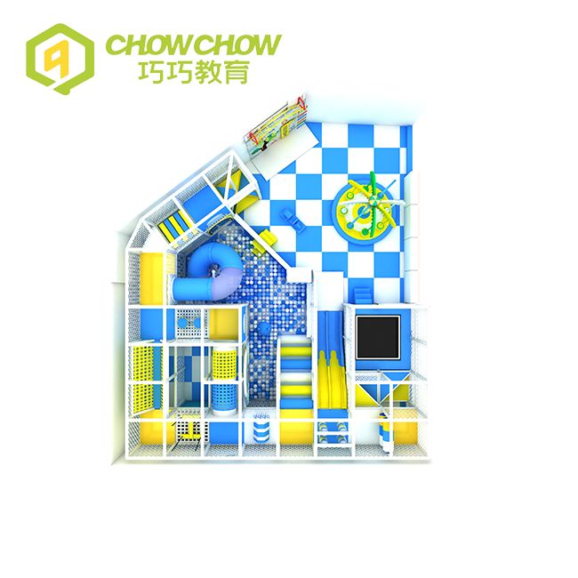 QiaoQiao Commercial Blue Funny Soft Play Kids Indoor Playground for Sale