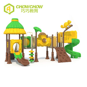 QiaoQiao Galvanized Metal Preschool Toddler Big Plastic Slide Kids Outdoor multi-function Playground Equipment