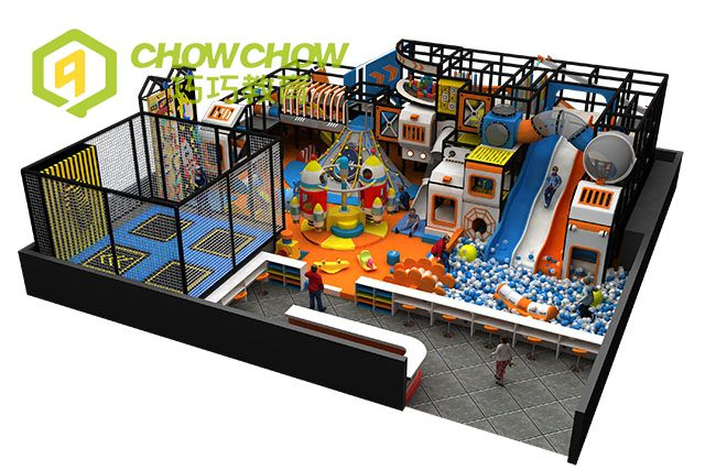 Qiaoqiao Commercial Customized Soft Play Children Kids Entertainment Sets Soft Play Area Indoor Playground Plastic Slide trampoline park