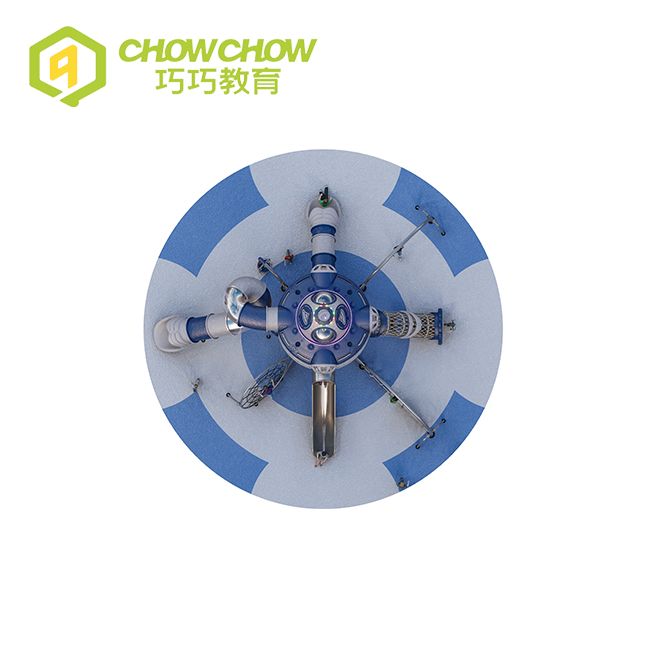 Kids Spacecraft Themed Large Lighted Outdoor Playground Equipment for Sale