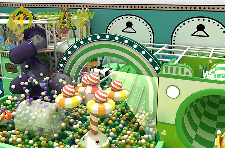 QiaoQiao Commercial Soft Play multi-functional children's forest theme amusement park equipment facilities indoor playground set