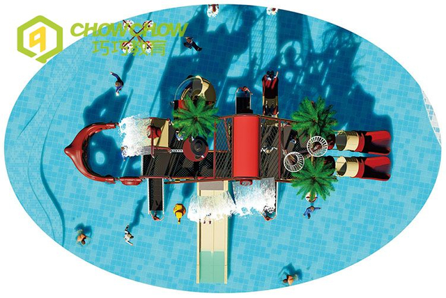 Qiao Qiao Kid commercial amusement park playground water slide hot selling water park play equipment set