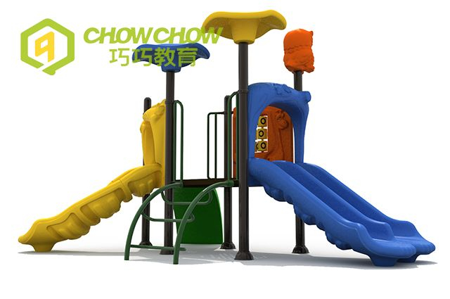 Qiao Qiao children outdoor playground low price amusement park swing and slide set outdoor for kids