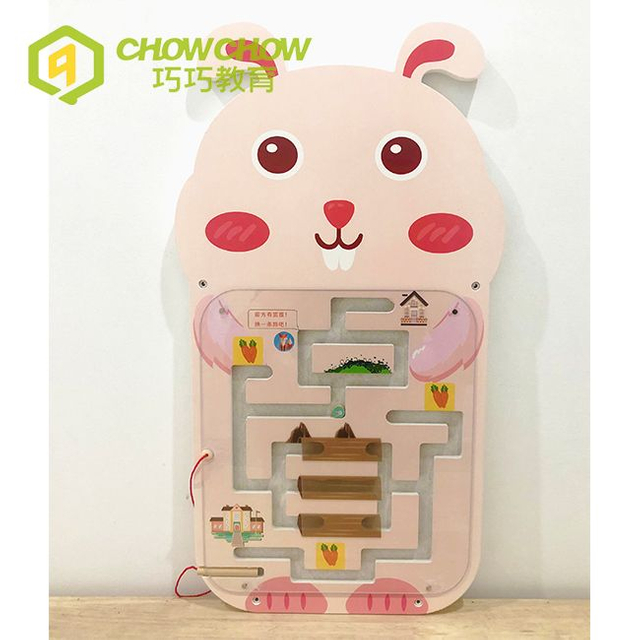 Early Education Rabbit Interactive Wooden Wall Game Toys for Sale