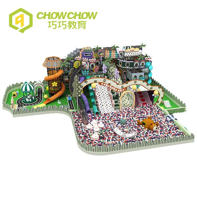 Qiaoqiao 750SQM Jungle Macarons Kid Playground Indoor Fun Play Area