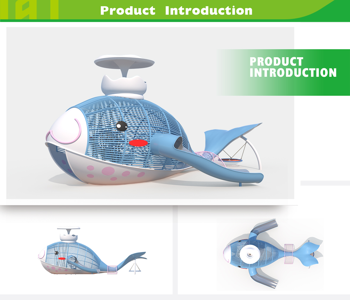 outdoor whale design slide
