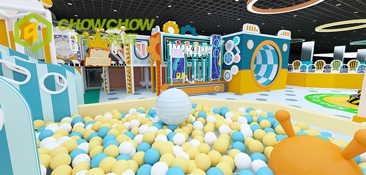 QiaoQiao children indoor playground castle set Macaron theme kids soft play area center with plastic slide equipment for sale