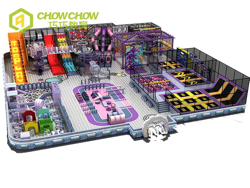 QiaoQiao 2024 Large Maze Play land Soft Adventure park rope course Kids Play Center Children Indoor Playground equipment Mall